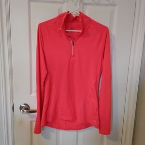Champion Women's Neon Pink Quarter Zip Perfomace shirt (Size S)